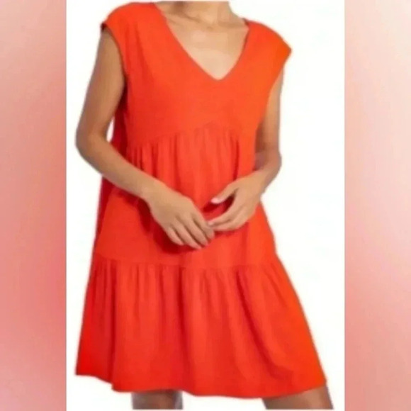 Women's Social Standard By Sanctuary Tiered Sleeveless Dress, Red, XL, Pre-Owned - Picture 2 of 9